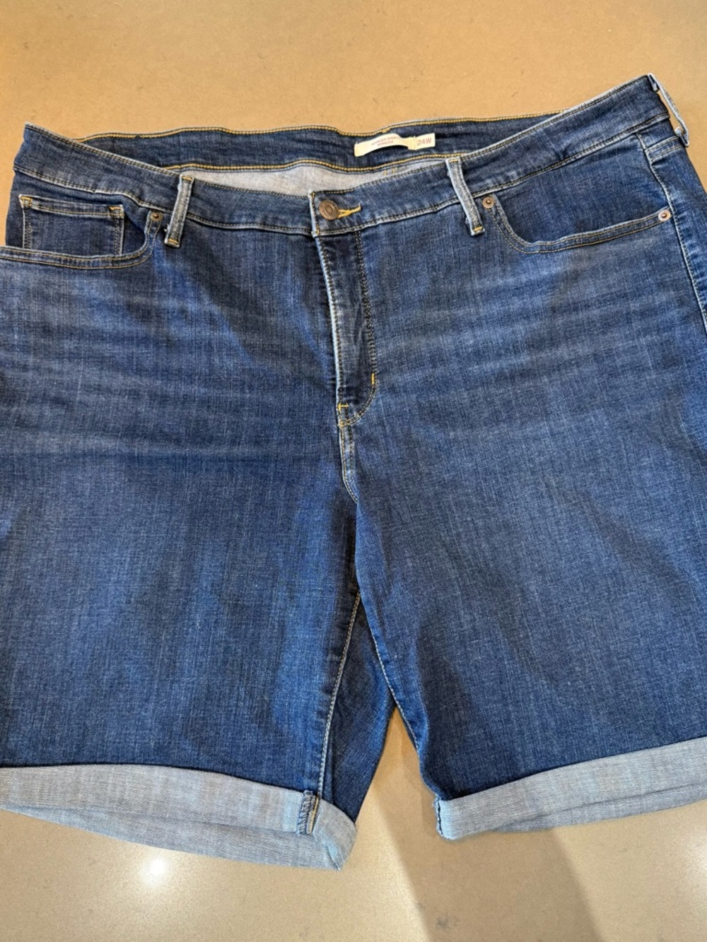 Levi's Women's Dark Blue Denim Jean Shorts